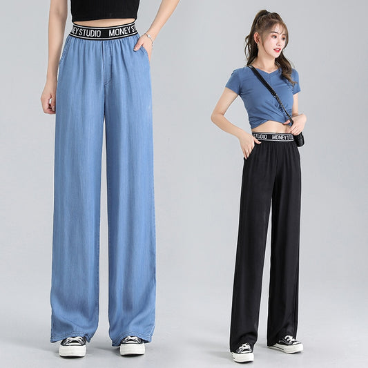 High waist pants loose and thin y2k