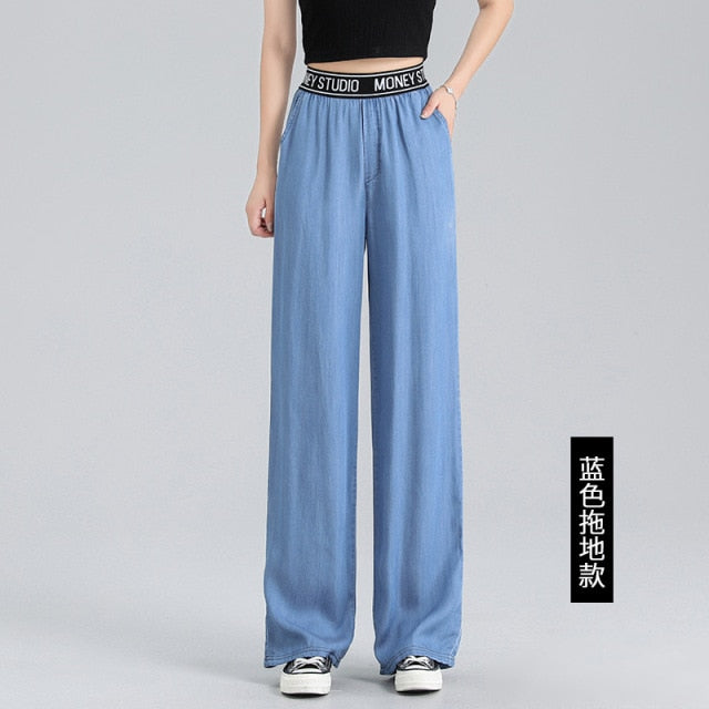 High waist pants loose and thin y2k