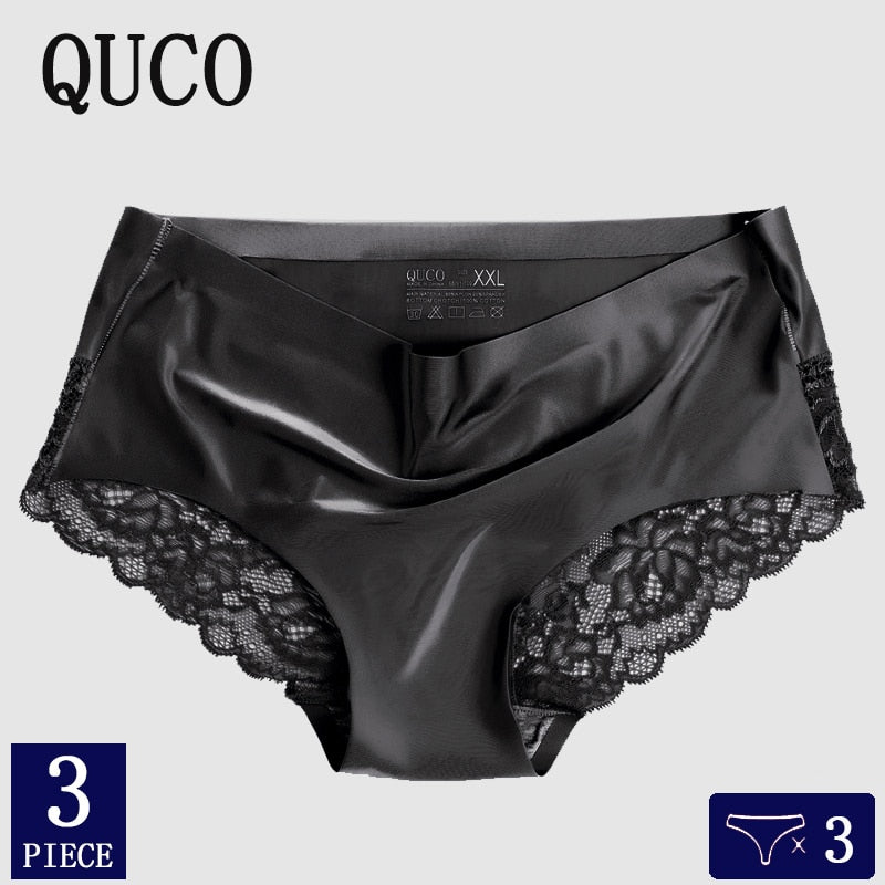 3pcs QUCO Brand sexy Women Underwear