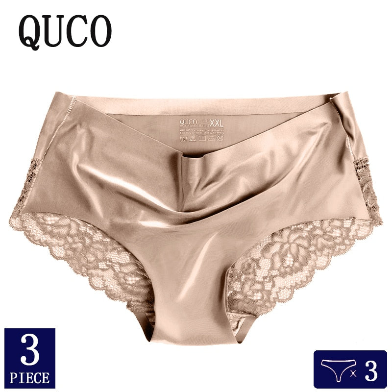 3pcs QUCO Brand sexy Women Underwear