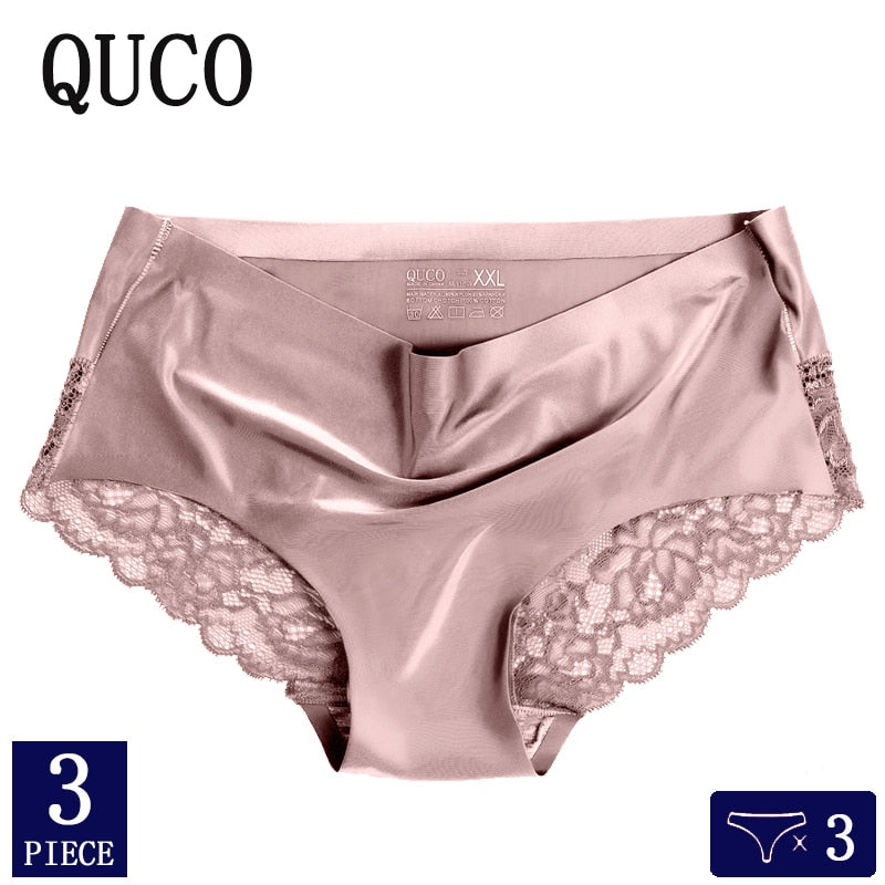 3pcs QUCO Brand sexy Women Underwear