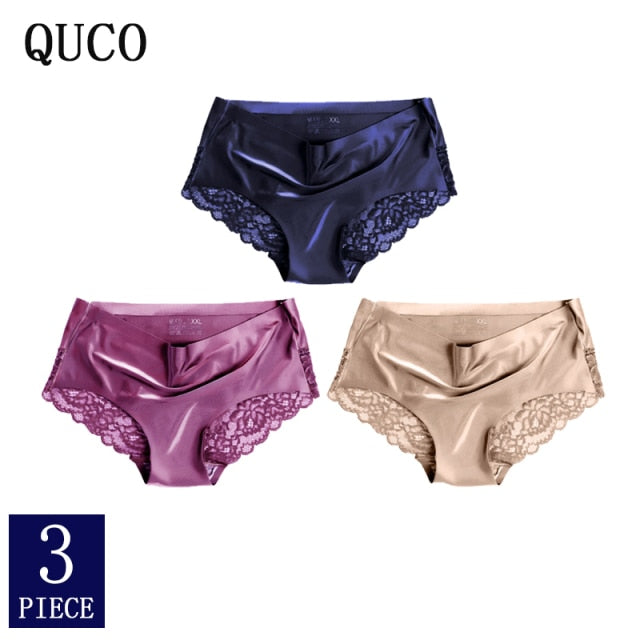 3pcs QUCO Brand sexy Women Underwear