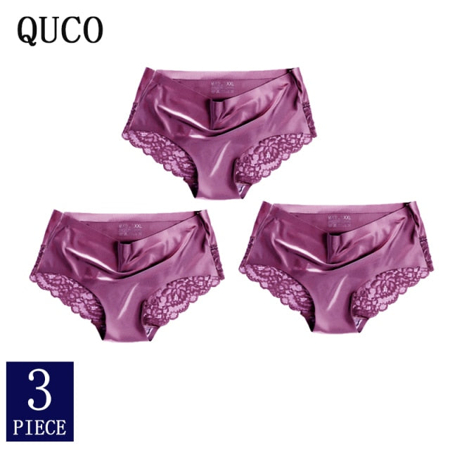 3pcs QUCO Brand sexy Women Underwear