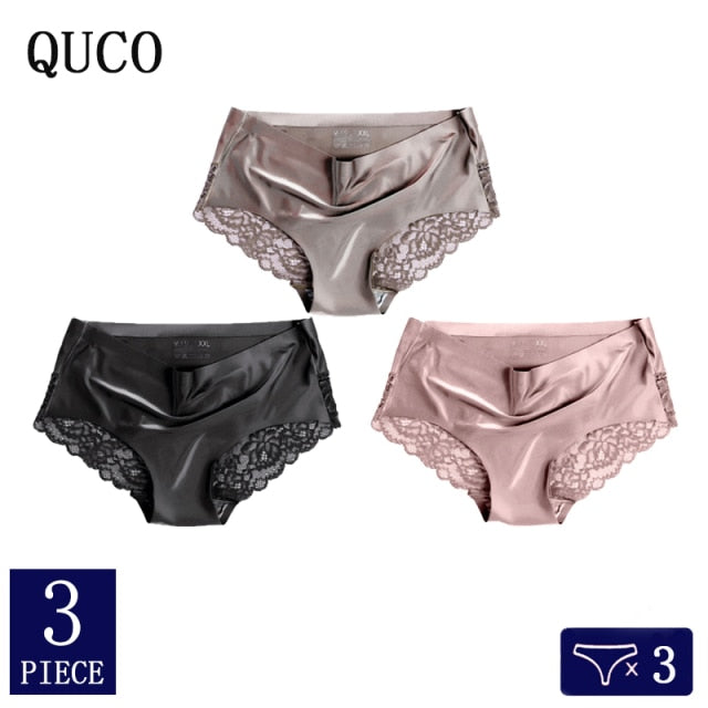 3pcs QUCO Brand sexy Women Underwear