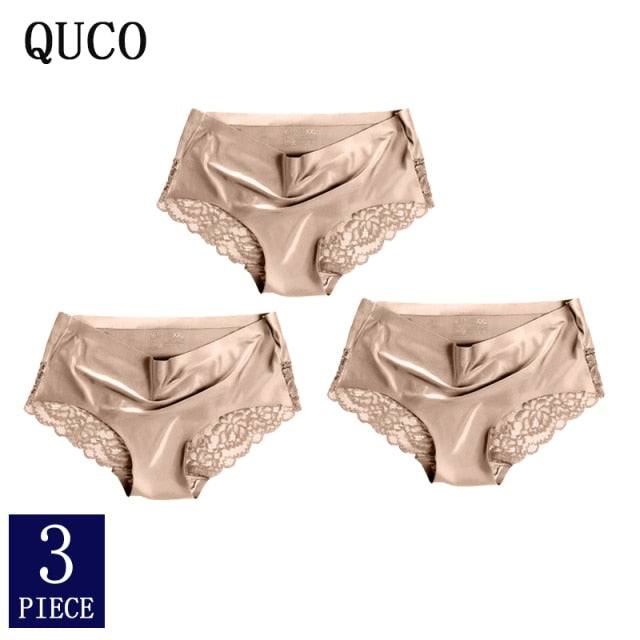 3pcs QUCO Brand sexy Women Underwear