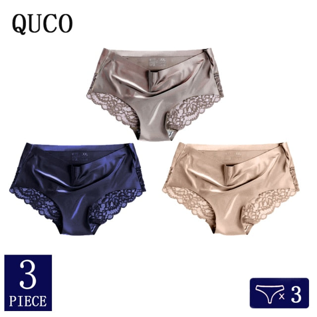 3pcs QUCO Brand sexy Women Underwear