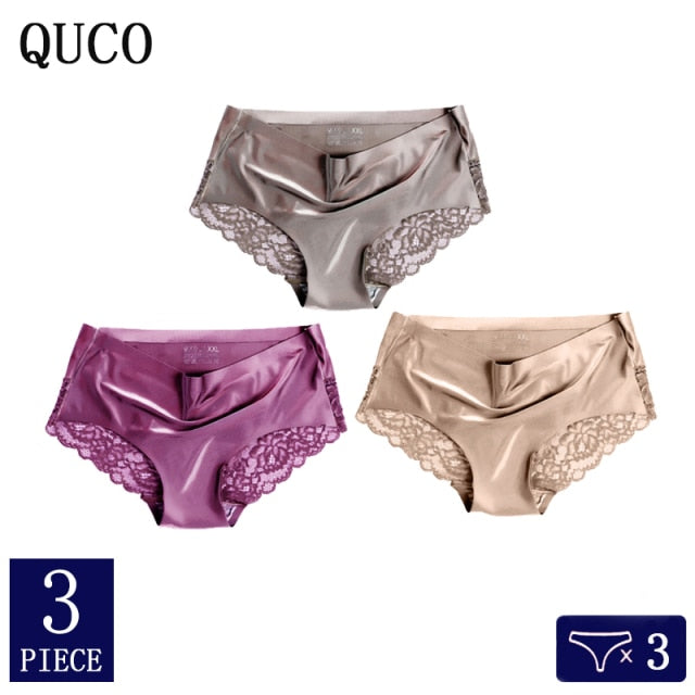 3pcs QUCO Brand sexy Women Underwear