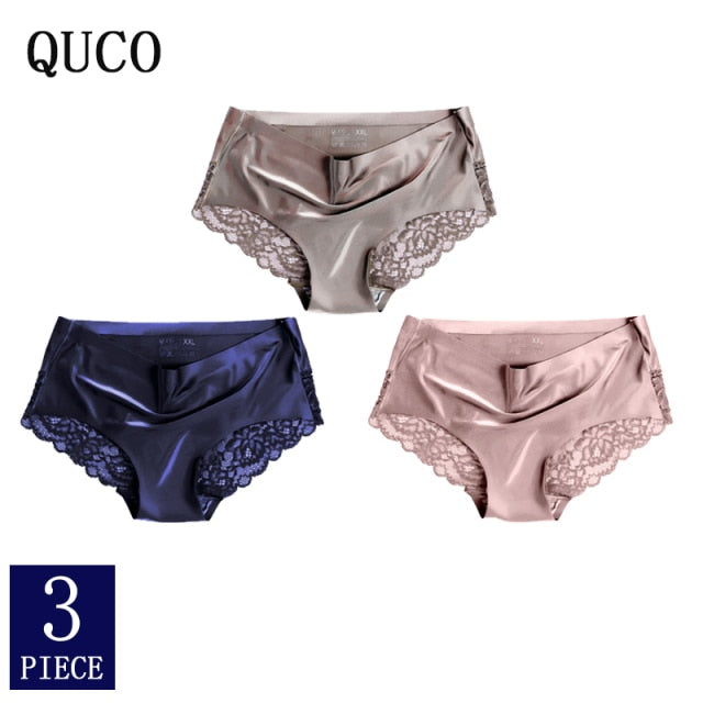 3pcs QUCO Brand sexy Women Underwear