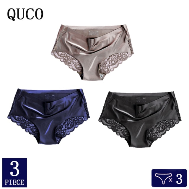 3pcs QUCO Brand sexy Women Underwear