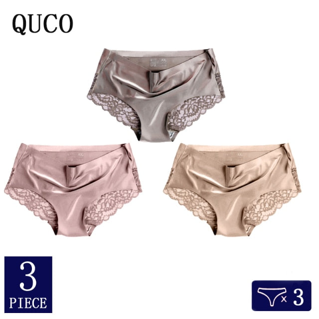 3pcs QUCO Brand sexy Women Underwear