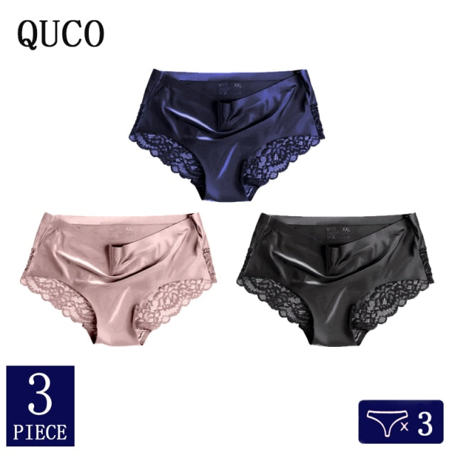 3pcs QUCO Brand sexy Women Underwear