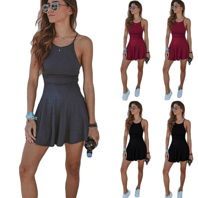 Halter Tennis Dress Quick Dry