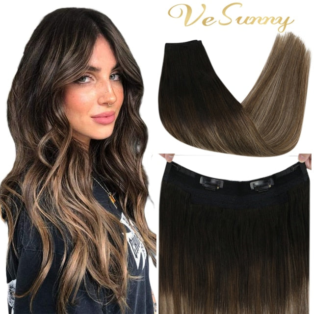 VeSunny Halo Human Hair Extensions