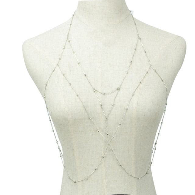 IngeSight.Z Chain Necklace Sequins Body Chain Jewelry