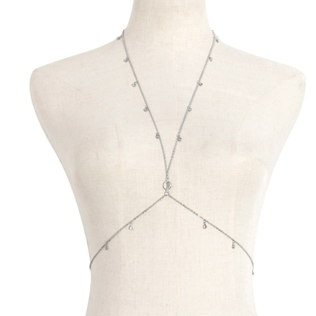 IngeSight.Z Chain Necklace Sequins Body Chain Jewelry