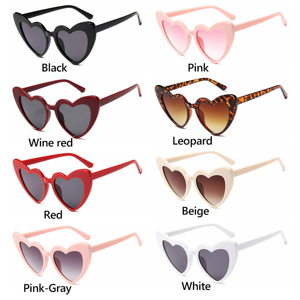 Retro Love Heart Shaped Glasses UV400 Protection