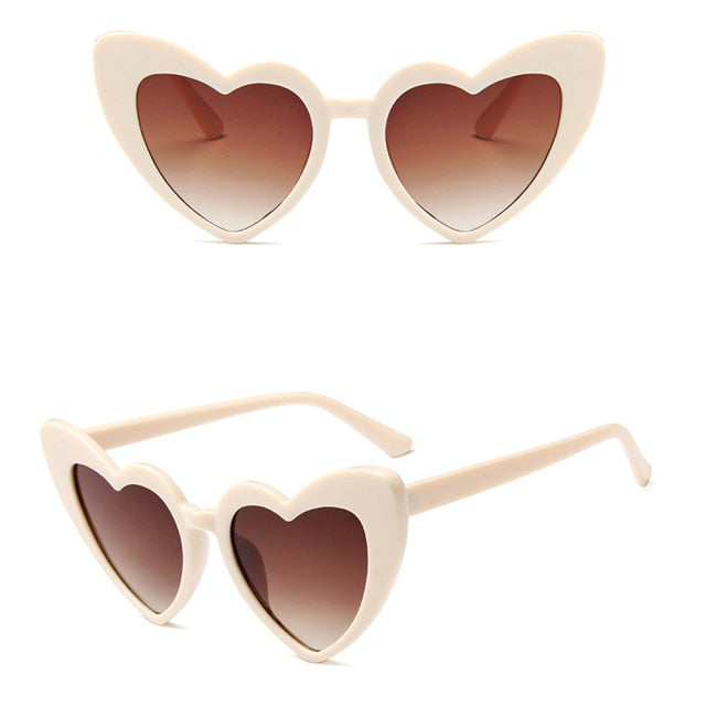 Retro Love Heart Shaped Glasses UV400 Protection