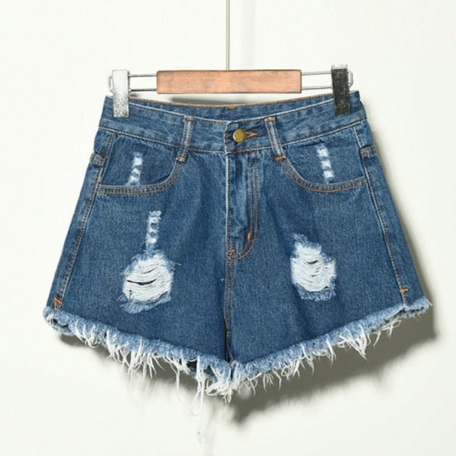 High Waist Jean Shorts