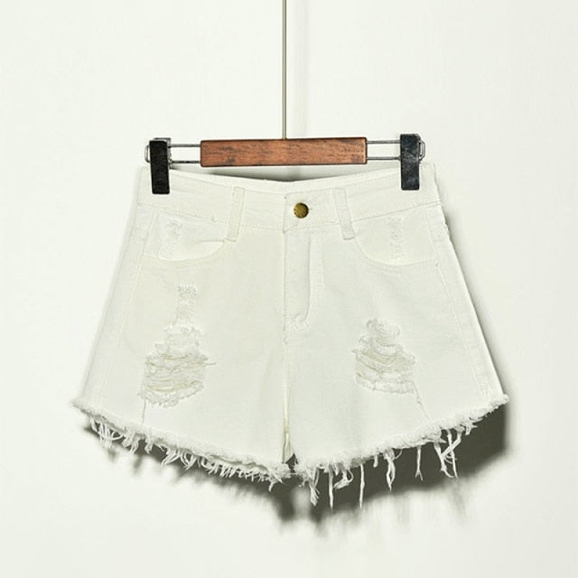 High Waist Jean Shorts