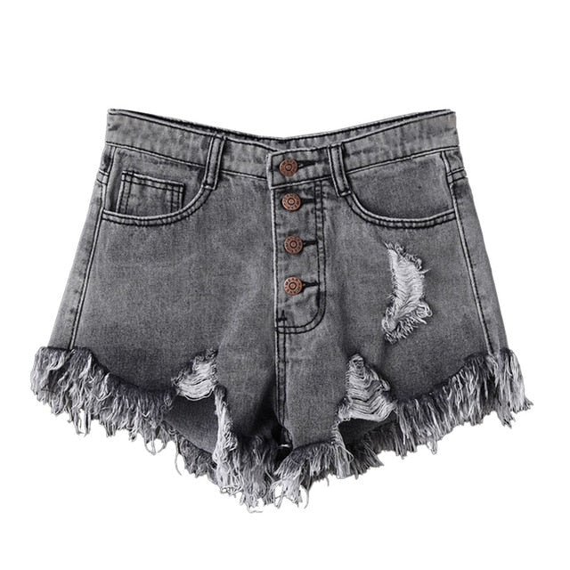 High Waist Jean Shorts