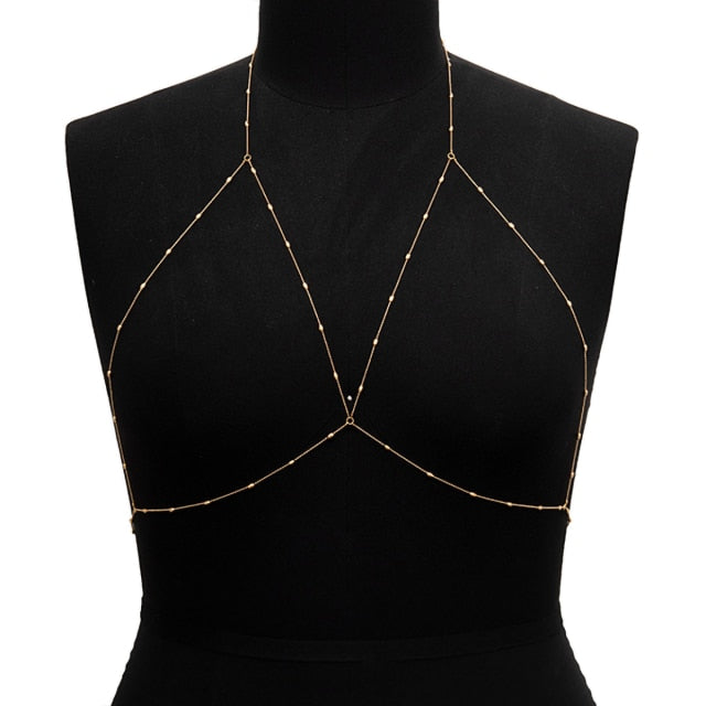 IngeSight.Z Chain Necklace Sequins Body Chain Jewelry