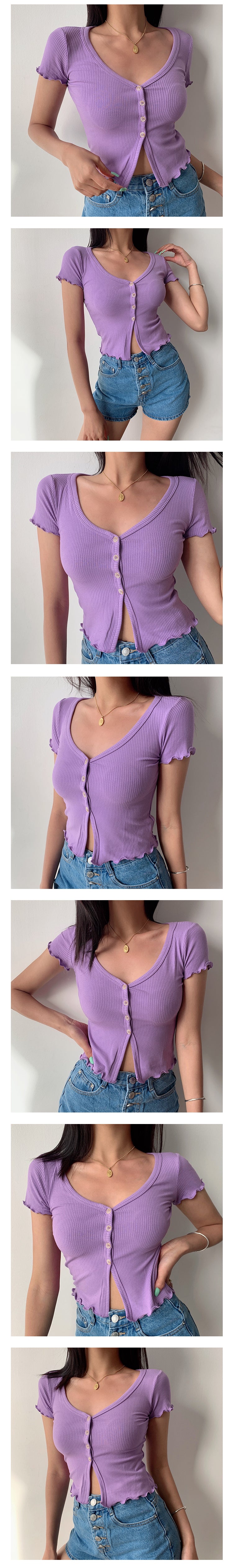 Heliar Button Up Crop Top