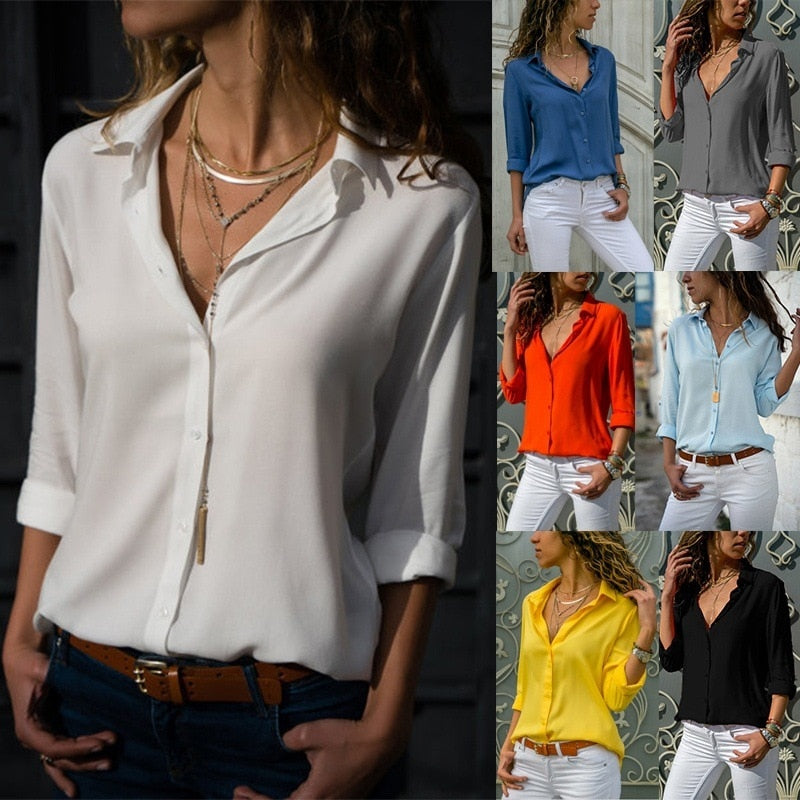 Boss Girl Spring Chiffon Blouses