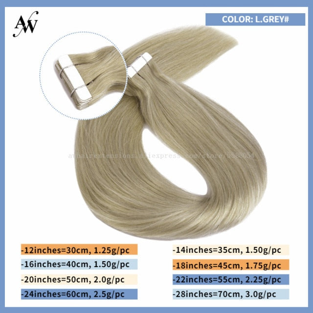 Tape In Human Remy Hair Extensions Straight Seamless