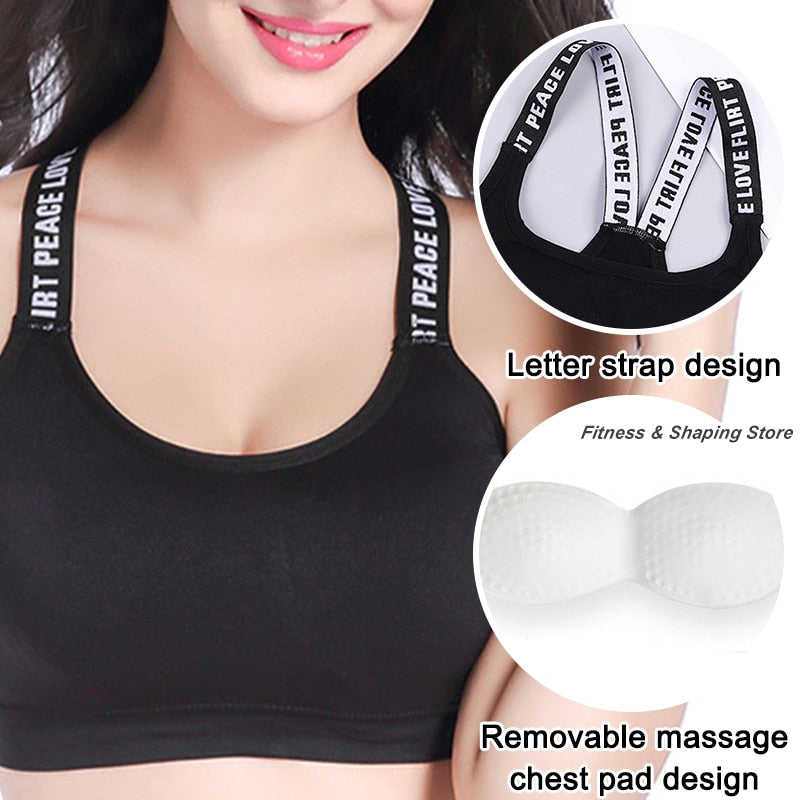 Flirty Black & White Sports Bra