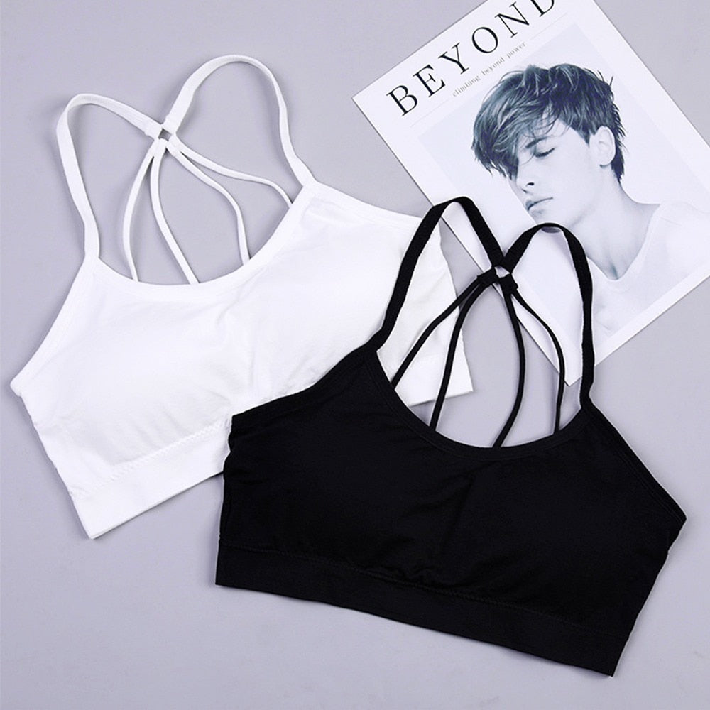 Flirty Black & White Sports Bra