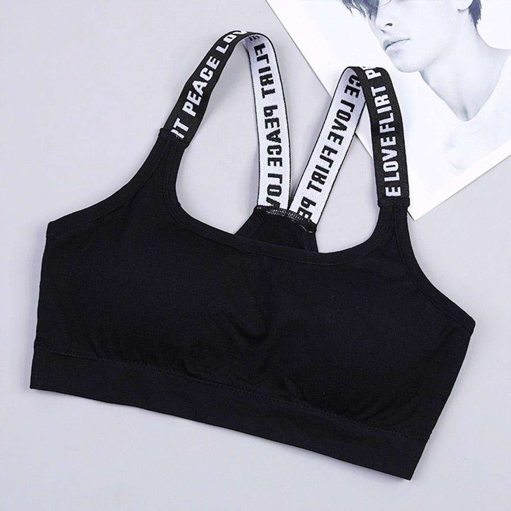 Flirty Black & White Sports Bra