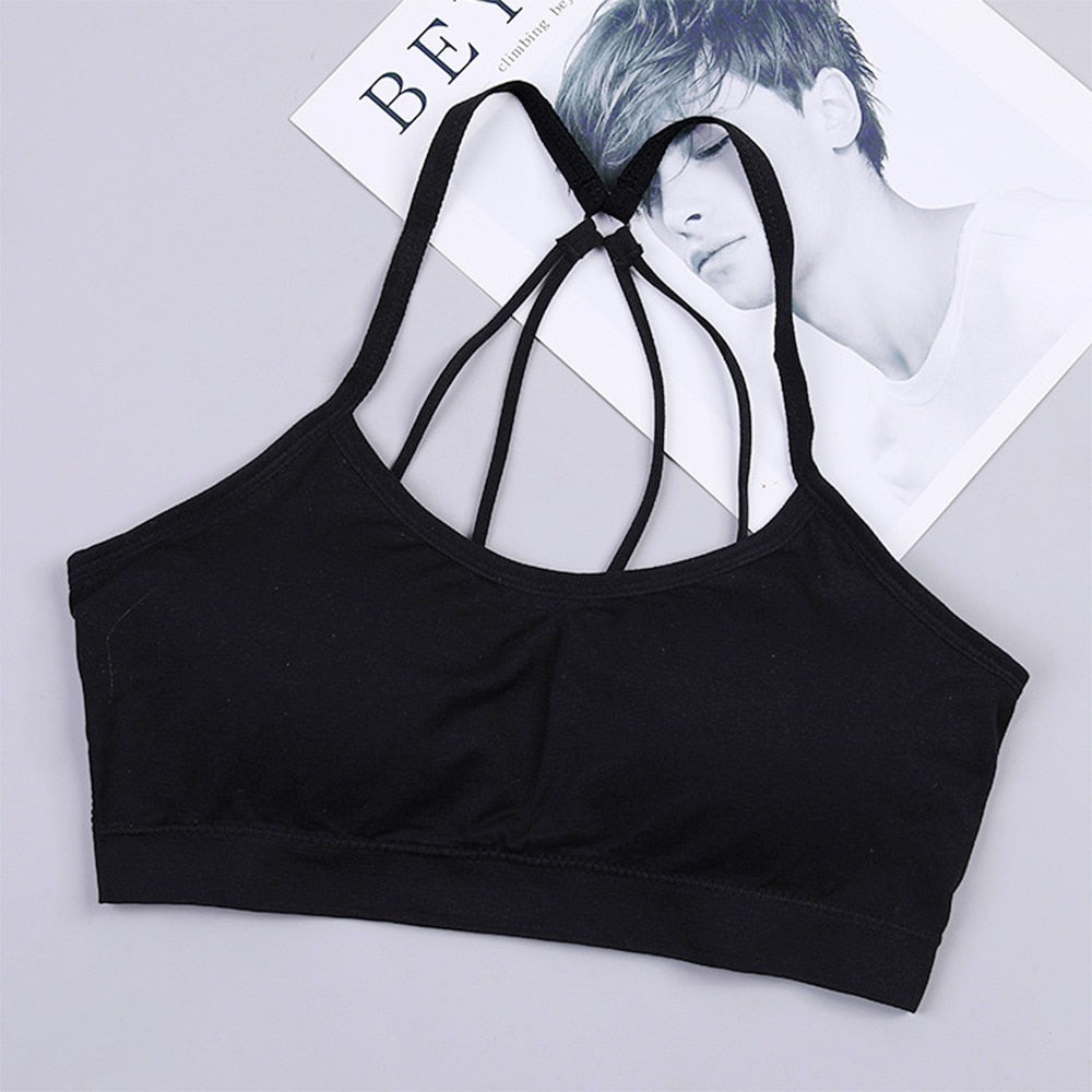 Flirty Black & White Sports Bra