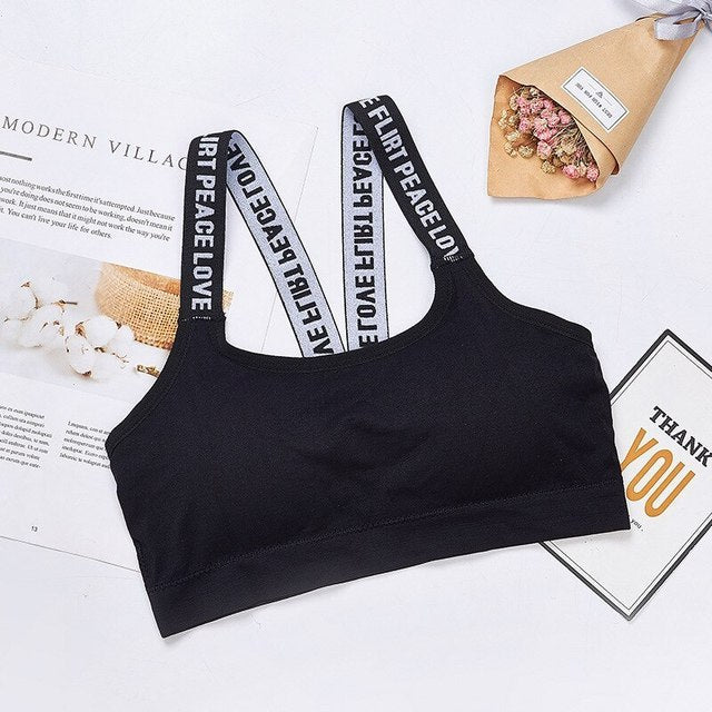 Flirty Black & White Sports Bra