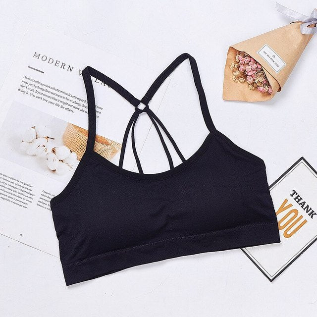 Flirty Black & White Sports Bra