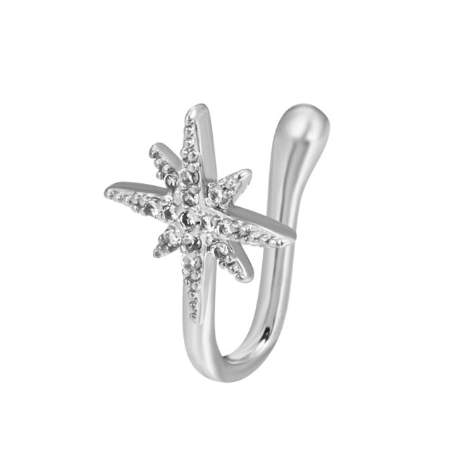 Heart Star Crown 1Pc Fake Piercing Nose Ring