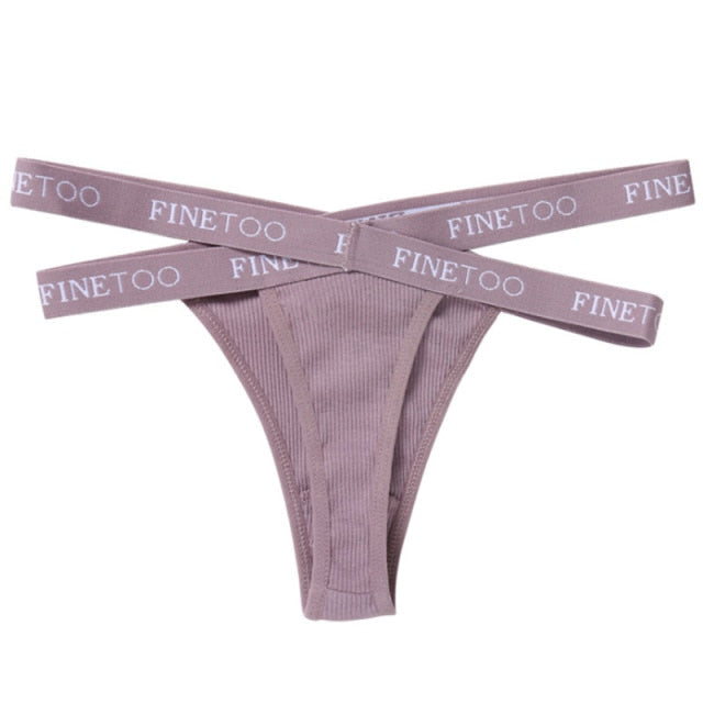 Cotton Low Cross Waist Thong