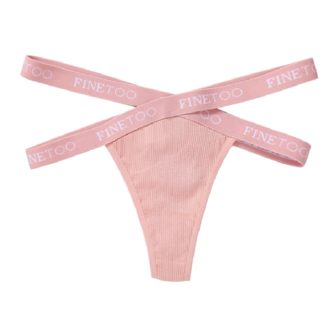 Cotton Low Cross Waist Thong