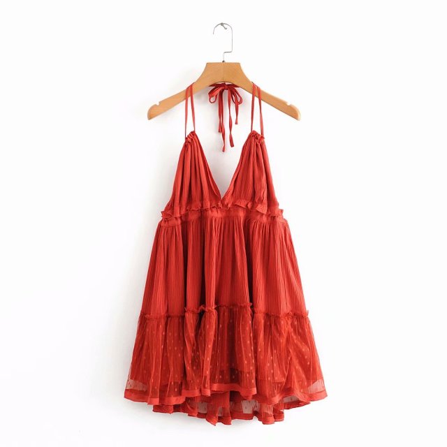 VERGOODR Women Summer Solid Boho Dress