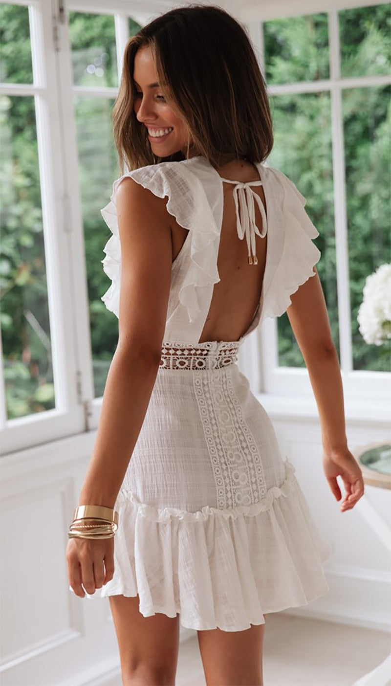 Embroidery Lace White Rachelle Sundress