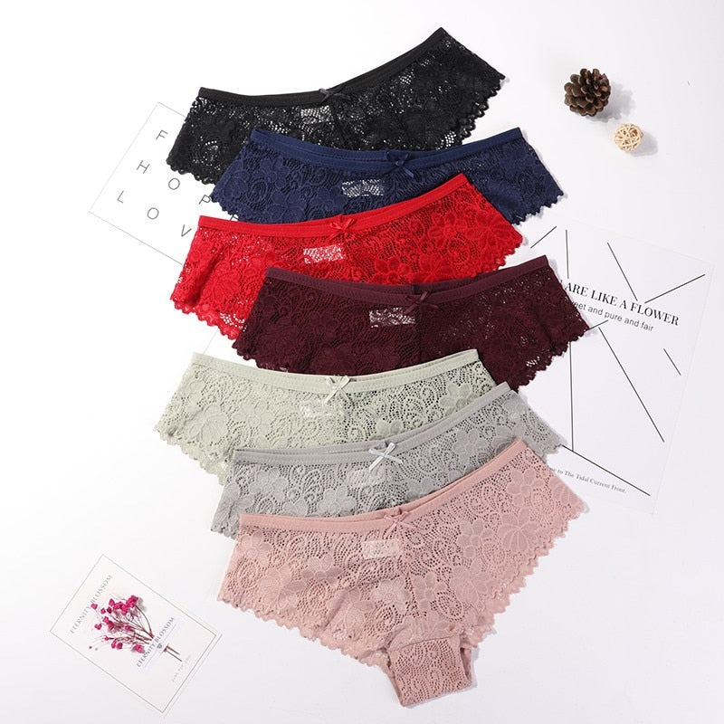 3 Pcs Panties Lace Breathable Panties