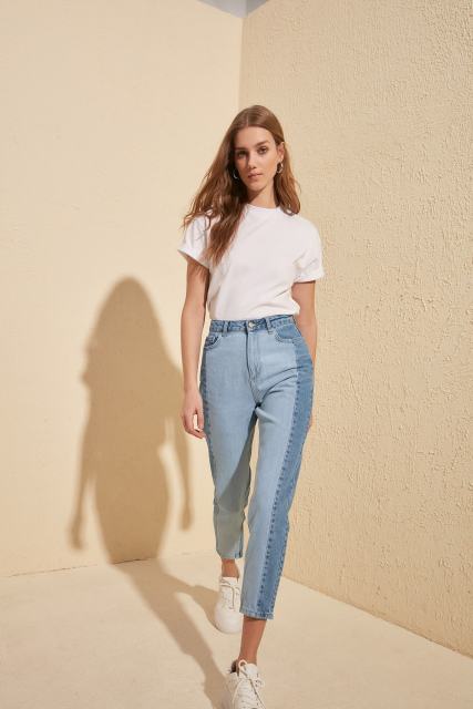 Blocky High Waist Mom Jeans Vintage