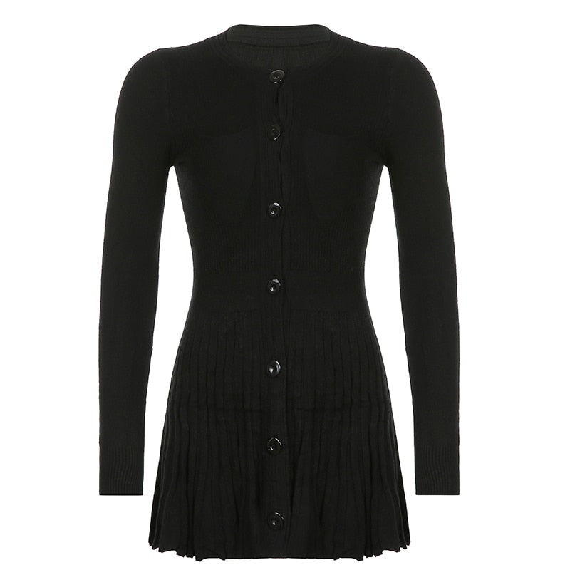 Rapwriter Pleated Sweater Dresse