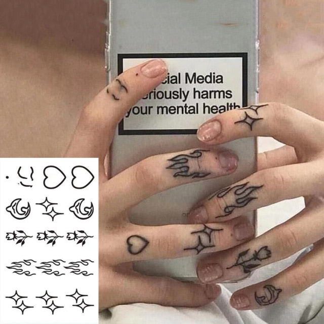 Waterproof Temporary/Fake Finger Tattoos