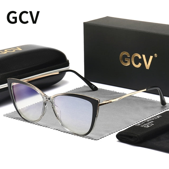 GCV Blue Light Blocking Cat Eye Eyeglasses