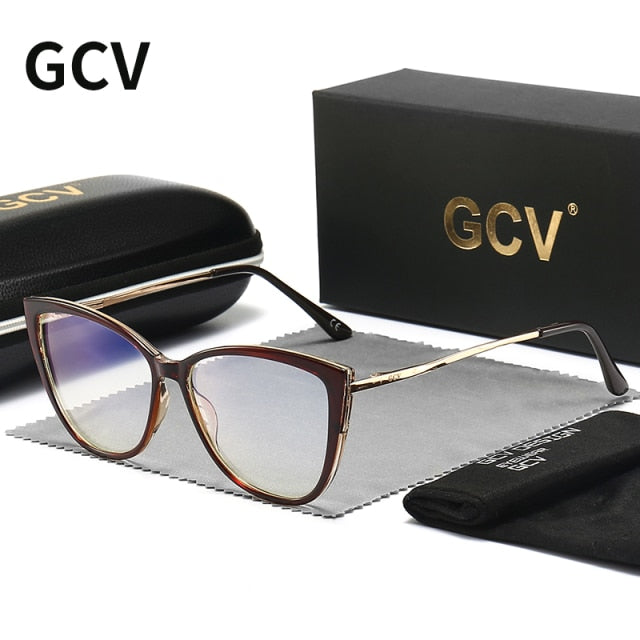 GCV Blue Light Blocking Cat Eye Eyeglasses