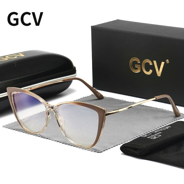 GCV Blue Light Blocking Cat Eye Eyeglasses