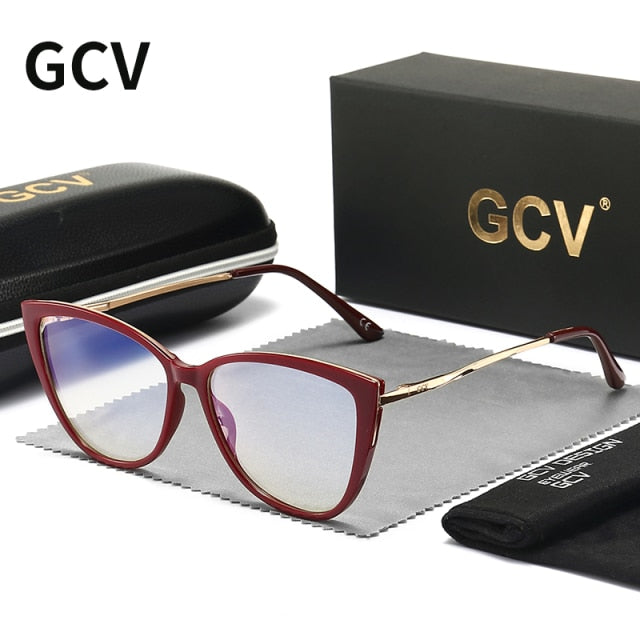 GCV Blue Light Blocking Cat Eye Eyeglasses