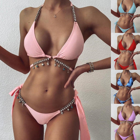 Crystal Diamond Wrap Bikini