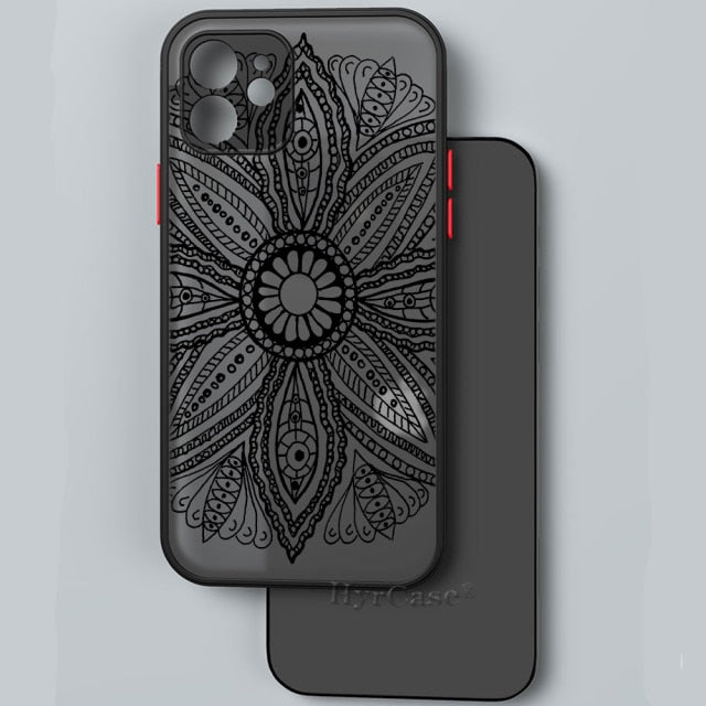 Black Floral Vintage Lace Flower Case For iPhone 13 12 11 Pro Max