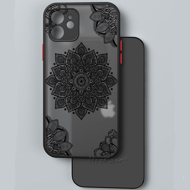 Black Floral Vintage Lace Flower Case For iPhone 13 12 11 Pro Max